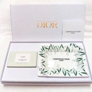 2pc Christian Dior Lucky Soap & Trinket Dish Set